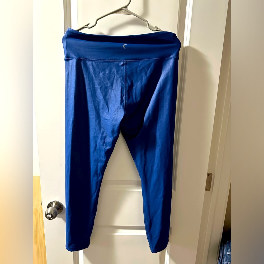 Zyia faux leather blue leggings